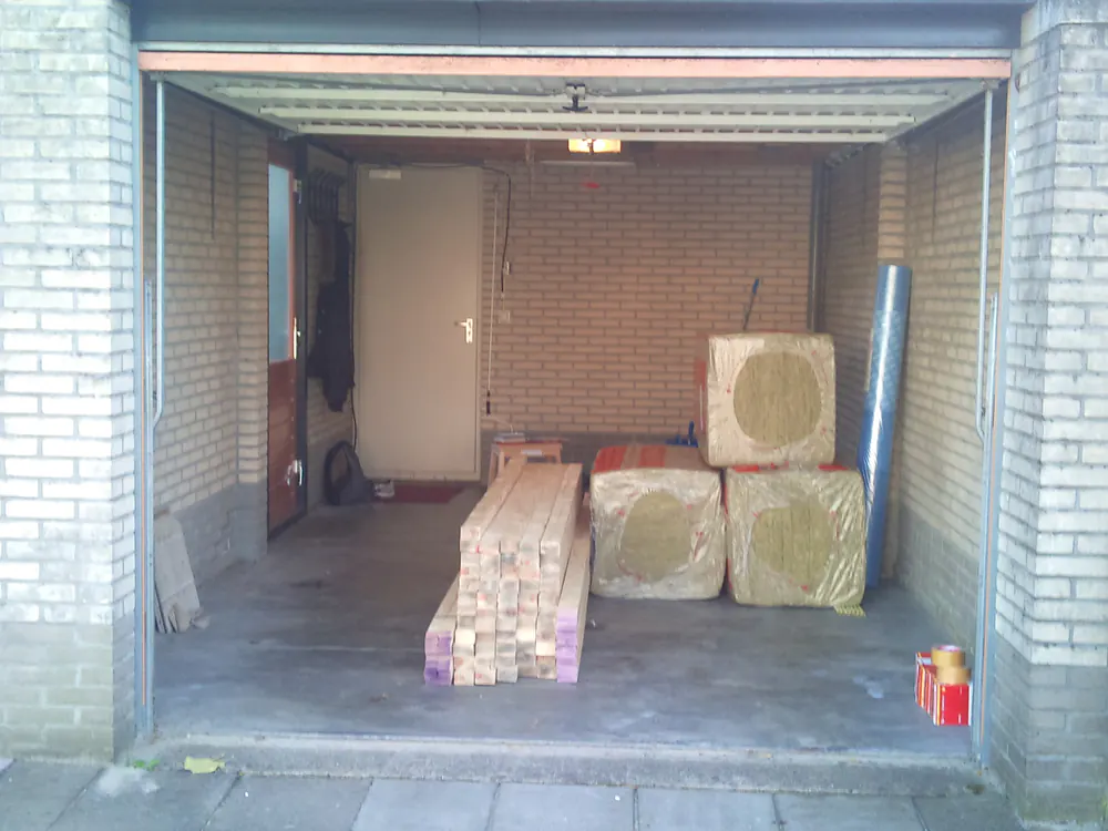 Start verbouwing garage tot kantoor